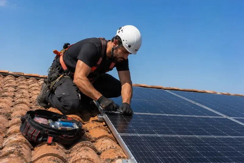 Maintenance et monitoring de panneaux solaires à Banca